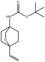 叔丁基(1-乙烯基-2-氧杂二环[2.2.2]辛-4-基)氨基甲酸酯 结构式