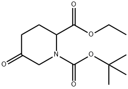 1-BOC-5-氧代哌啶-2-甲酸乙酯 结构式