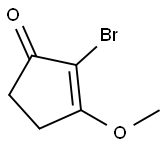 2-溴-3-甲氧基环戊-2-烯酮 结构式