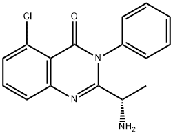 (S)-2-(1-Aminoethyl)-5-chloro-3-phenylquinazolin-4(3H)-one 结构式