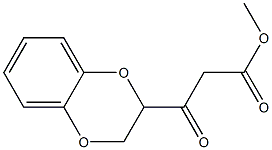 methyl 3-(2,3-dihydrobenzo[b][1,4]dioxin-2-yl)-3-oxopropanoate 结构式