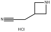 2-(azetidin-3-yl)acetonitrile hydrochloride 结构式