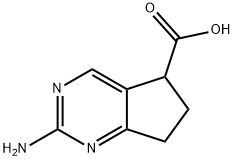 2-amino-6,7-dihydro-5H-cyclopenta[d]pyrimidine-5-carboxylic acid 结构式