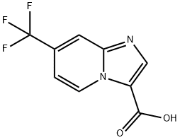 7-TRIFLUOROMETHYL-IMIDAZO[1,2-A]PYRIDINE-3-CARBOXYLIC ACID 结构式