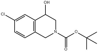 6- 氯-4 - 羟基-3,4 - 二氢-1H-异喹啉-2 - 羧酸叔丁基酯 结构式