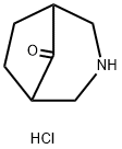 3-氮杂双环[3.2.1]辛烷-8-酮盐酸盐 结构式