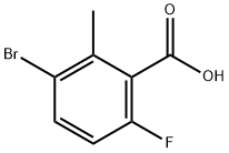 3-溴-6-氟-2-甲基苯甲酸 结构式