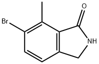 6-溴-7-甲基异吲哚啉-1-酮 结构式