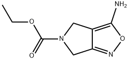 Ethyl 3-amino-4H-pyrrolo[3,4-c]isoxazole-5(6H)-carboxylate 结构式