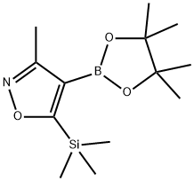 3-甲基-5-(三甲基硅基)异噁唑-4-硼酸频哪醇酯 结构式