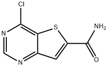 4-chloro-Thieno[3,2-d]pyrimidine-6-carboxamide 结构式