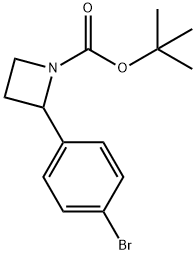 tert-butyl 2-(4-bromophenyl)azetidine-1-carboxylate 结构式