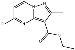 5-氯-2-甲基吡唑并[1,5-A]嘧啶-3-羧酸乙酯 结构式