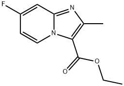 7-FLUORO-2-METHYL-IMIDAZO[1,2-A]PYRIDINE-3-CARBOXYLIC ACID ETHYL ESTER 结构式