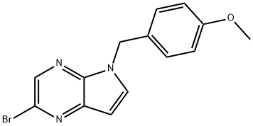 2-Bromo-5-(4-methoxybenzyl)-5H-pyrrolo[2,3-b]pyrazine 结构式