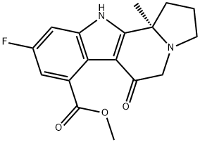(R)-9-氟-11B-甲基-6-氧代-2,3,5,6,11,11B-六氢-1H-吲嗪并[8,7-B]吲哚-7-甲酸甲酯 结构式
