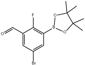 5-Bromo-2-fluoro-3-formylphenylboronic acid, pinacol ester 结构式