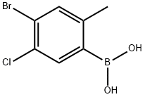 4-溴-5-氯-2-甲基苯基硼酸 结构式