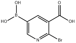 2-溴-3-羧基吡啶-5-硼酸 结构式