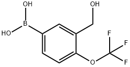 3-羟甲基-4-三氟甲氧基苯硼酸 结构式
