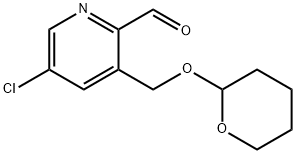 5-chloro-3-(((tetrahydro-2H-pyran-2-yl)oxy)methyl)picolinaldehyde 结构式