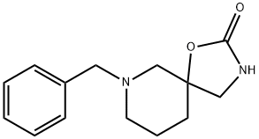 7-苄基-1-氧杂-4,7-二氮杂-螺[4.5]癸烷-2-酮 结构式