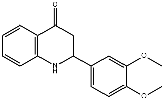 2-(3,4-DIMETHOXYPHENYL)-2,3-DIHYDROQUINOLIN-4(1H)-ONE 结构式