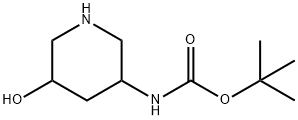 3-BOC氨基-5-羟基哌啶 结构式