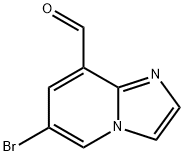 6-BROMO-IMIDAZO[1,2-A]PYRIDINE-8-CARBALDEHYDE 结构式