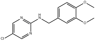 5-Chloro-N-(3,4-dimethoxybenzyl)pyrimidin-2-amine 结构式