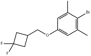 苯,2-溴-5-[(3,3-二氟环丁基)甲氧基]-1,3-二甲基 结构式