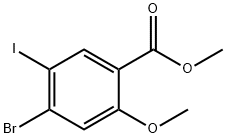 4-BROMO-5-IODO-2-METHOXY-BENZOIC ACID METHYL ESTER 结构式