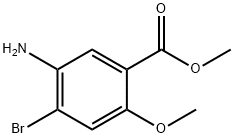 5-氨基-4-溴-2-甲氧基苯甲酸甲酯 结构式