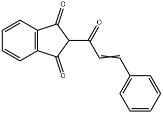 2-(3-PHENYL-ACRYLOYL)-INDAN-1,3-DIONE 结构式