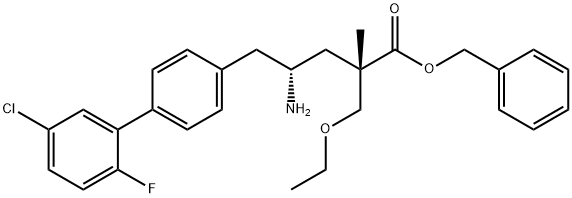 ethyl (2R,4R)-4-amino-5-(5'-chloro-2'-fluoro-[1,1'-biphenyl]-4-yl)-2-hydroxypentanoate hydrochloride 结构式