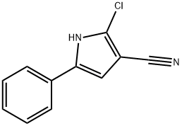 2-氯-5-苯基-1H-吡咯-3-甲腈 结构式