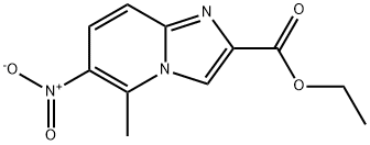 5-Methyl-6-nitro-imidazo[1,2-a]pyridine-2-carboxylic acid ethyl ester 结构式