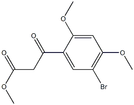 5-溴-2,4-二甲氧基-BETA-氧代苯丙酸甲酯 结构式