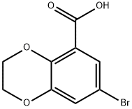 7-溴-2,3-二氢-1,4-苯并二噁英-5-羧酸 结构式
