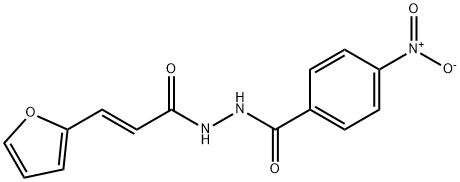 N'-[(2E)-3-(furan-2-yl)prop-2-enoyl]-4-nitrobenzohydrazide 结构式