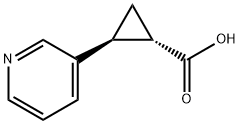 (1S,2S)-2-(吡啶-3-基)环丙烷-1-羧酸 结构式