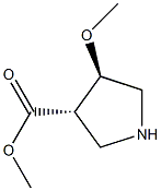 methyl(3S,4R)-4-methoxypyrrolidine-3-carboxylate 结构式