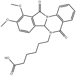 6-(9,10-Dimethoxy-5,11-dioxo-6a,11-dihydro-5H-isoindolo[2,1-a]quinazolin-6-yl)-hexanoic acid 结构式