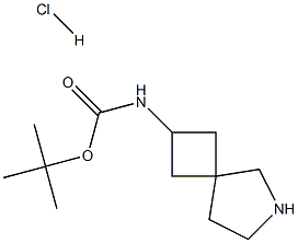 (6-氮杂螺[3.4]辛-2-基)氨基甲酸叔丁酯盐酸盐 结构式