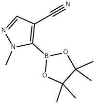 4-氰基-1-甲基-1H-吡唑-5-硼酸频哪醇酯 结构式