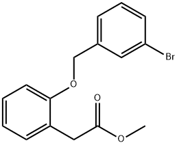 methyl2-(2-((3-bromobenzyl)oxy)phenyl)acetate 结构式