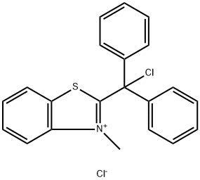 2-(Chlorodiphenylmethyl)-3-methylbenzo[d]thiazol-3-ium chloride 结构式