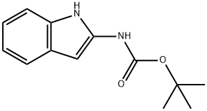 (1H-吲哚-2-基)氨基甲酸叔丁酯 结构式