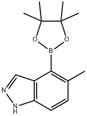 5-甲基-1H-吲唑-4-硼酸频哪醇酯 结构式