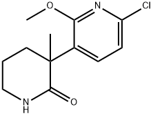 3-(6-氯-2-甲氧基吡啶-3-基)-3-甲基哌啶-2-酮 结构式